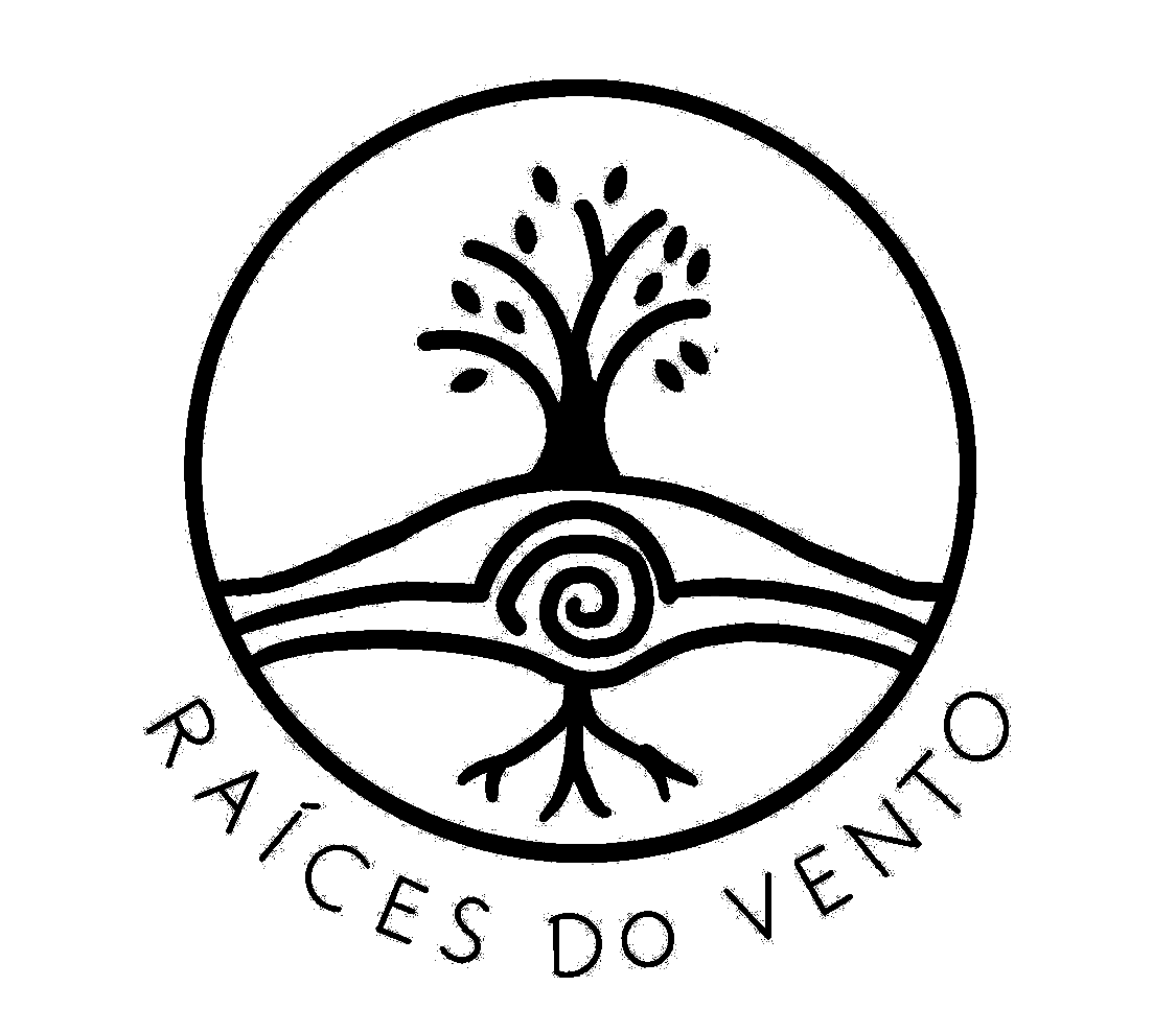 Logotipo oficial completo de Raíces do Vento
